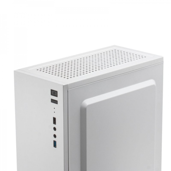 Mars Gaming MC100 Moyenne Tour Gaming - Acier Ultra-léger - Refroidissement CONVECT-COOL avancé - Éclairage RGB Fixe - Support de Plaque ATX/microATX/mini-ITX - Couleur Blanc