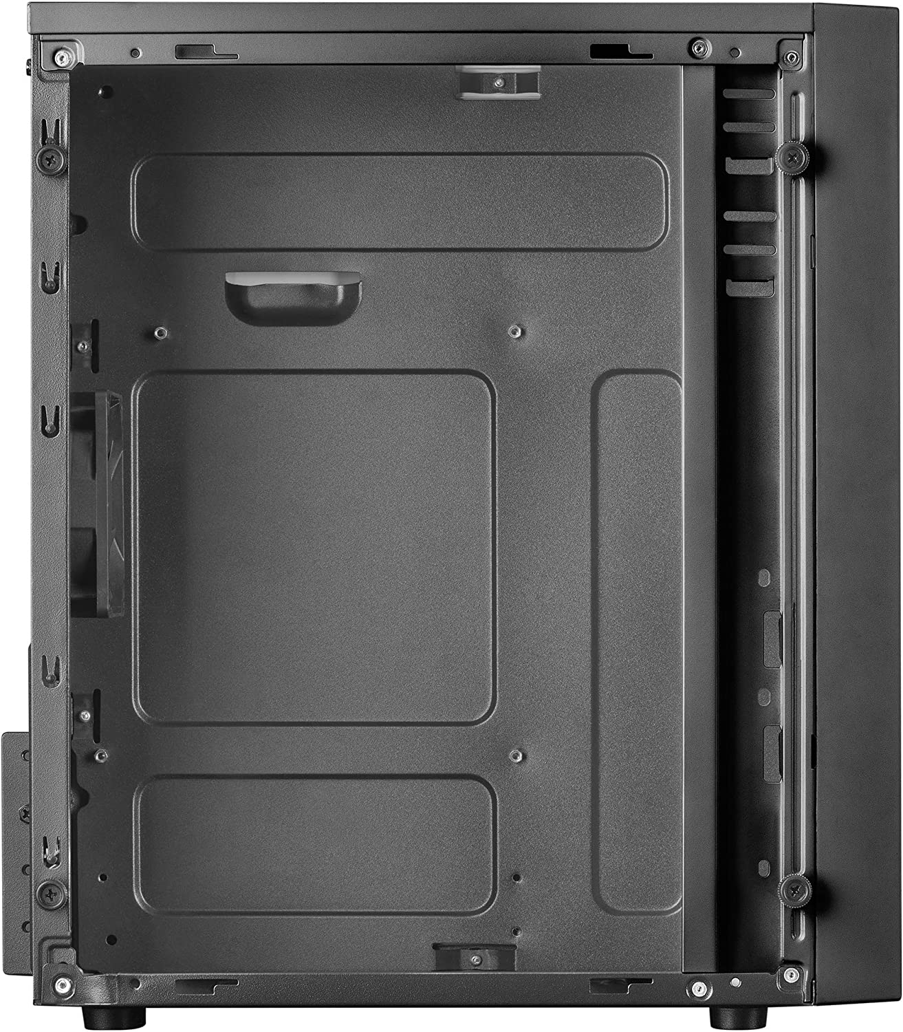Mars Gaming MCM Micro ATX, Mini-ITX Mini Tower Case - Panneau latéral en acrylique - Éclairage RVB - Taille du disque dur 2,5", 3,5" - USB-A 3.0, USB-A 2.0 et audio - 1 ventilateur de 80 mm inclus