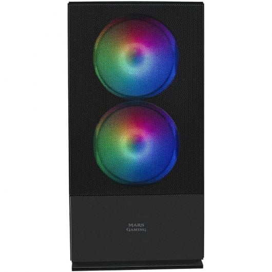 Mars Gaming MCZ Micro ATX, Mini-ITX Mini-Tower Case - Panneau Latéral Acrylique - Éclairage RVB - Taille HDD 2.5", 3.5" - USB-A 3.0, USB-A 2.0 et Audio - 2 Ventilateurs 120mm Inclus