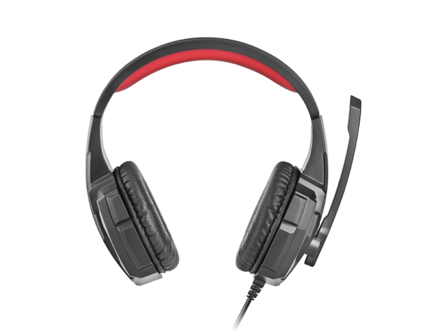 Mars Gaming MH020 Casque de jeu avec microphone pliable - Bandeau réglable - Coussinets rembourrés - Commande filaire - Câble de 2 m