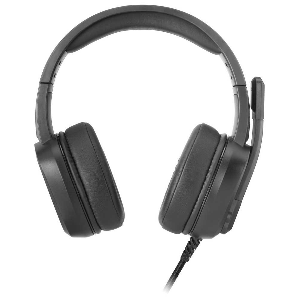 Mars Gaming MH320 Casque de jeu avec microphone pliable - Éclairage RVB - Bandeau réglable - Coussinets d'oreille rembourrés - Contrôle filaire - Câble tressé de 2 m