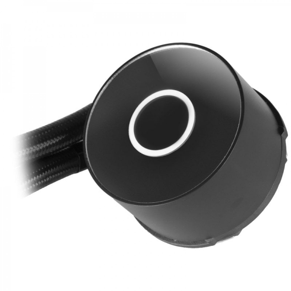Mars Gaming ML-PRO120 Refroidissement Liquide Professionnel - TDP 220W - Anneau Eclairant Blanc - Ventilateur Ultra Silencieux - Compatibilité Universelle - Coloris Noir
