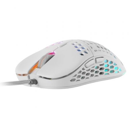 Mars Gaming MM55 Souris Gaming USB 12800dpi - Boîtier Panneau Perforé - 5 Boutons - Eclairage Chroma RGB - Droitier - Câble 1.70m