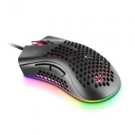 Mars Gaming MMEX Souris Gaming USB 32000dpi - Boîtier Panneau Perforé - 7 Boutons Programmables - Eclairage Chroma RGB - Droitier - Câble 1.70m