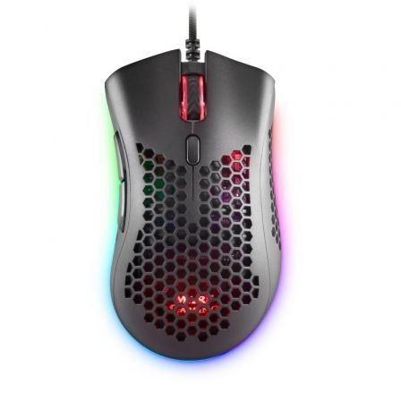 Mars Gaming MMEX Souris Gaming USB 32000dpi - Boîtier Panneau Perforé - 7 Boutons Programmables - Eclairage Chroma RGB - Droitier - Câble 1.70m