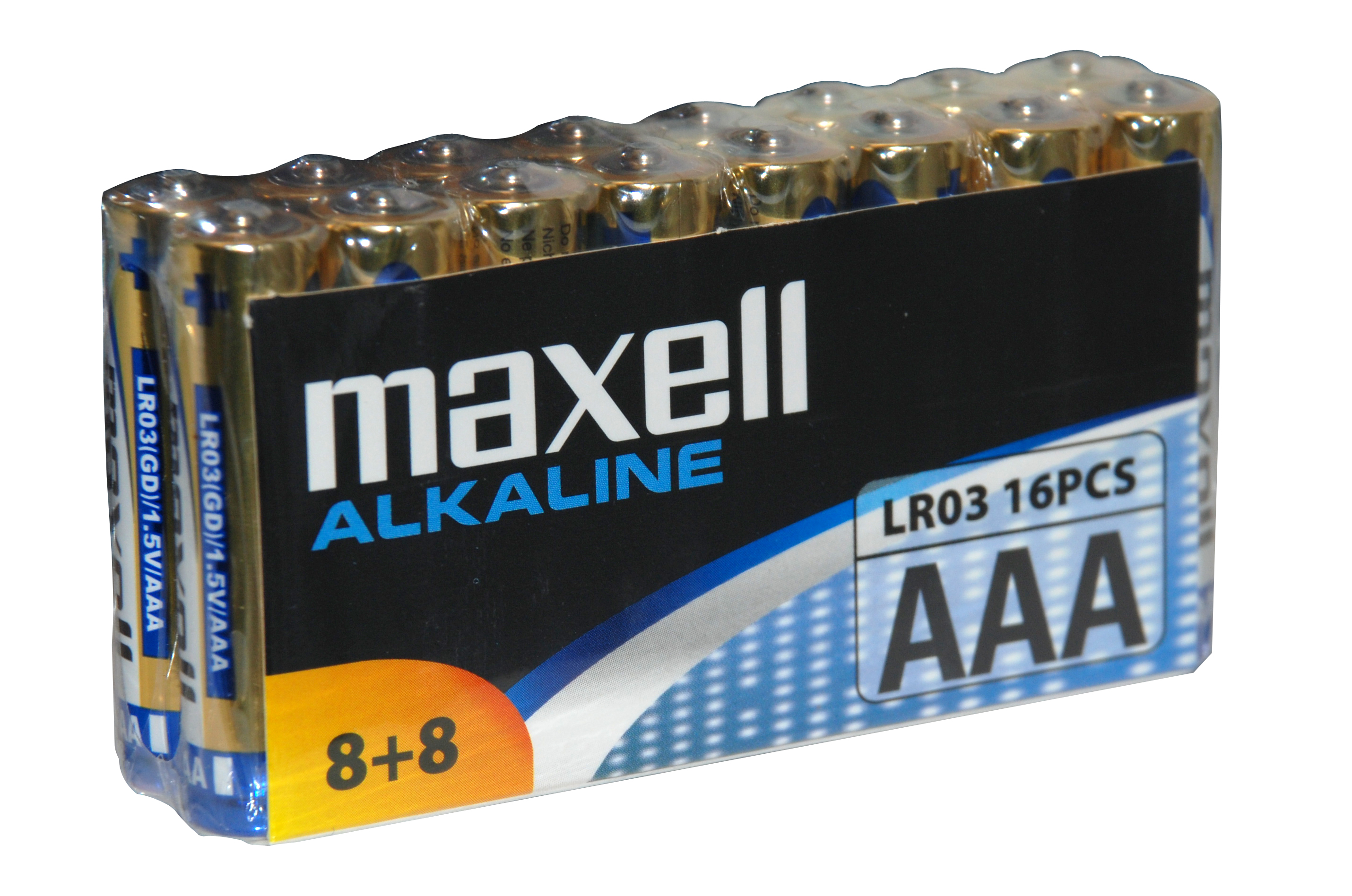Maxell Pack de 16 Piles Alcalines LR03 AAA 1.5V