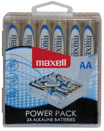 Maxell Pack de 24 Piles Alcalines LR06 AA 1.5V