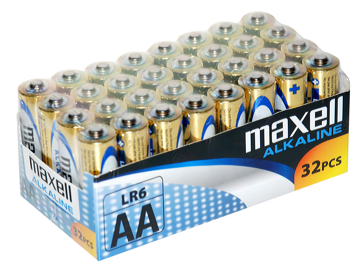 Maxell Pack de 32 Piles Alcalines LR06 AA 1.5V