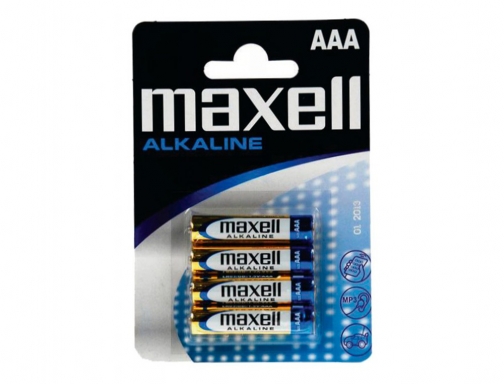 Maxell Pack de 4 Piles Alcalines LR03 AAA 1.5V