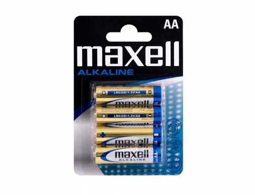Maxell Pack de 4 Piles Alcalines LR06 AA 1.5V