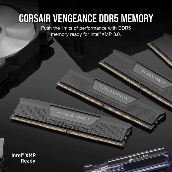 Mémoire Corsair Vengeance DDR5 16 Go, 1 x 16 Go PC5200 - Noir