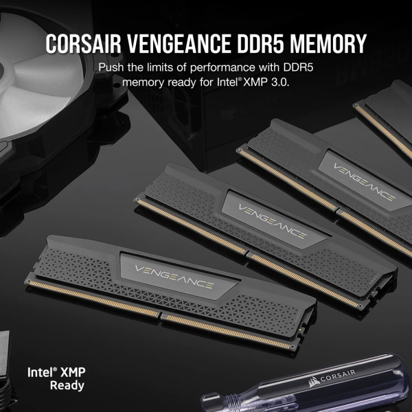 Mémoire Corsair Vengeance DDR5 32 Go, 2 x 16 Go PC6000 - Noir