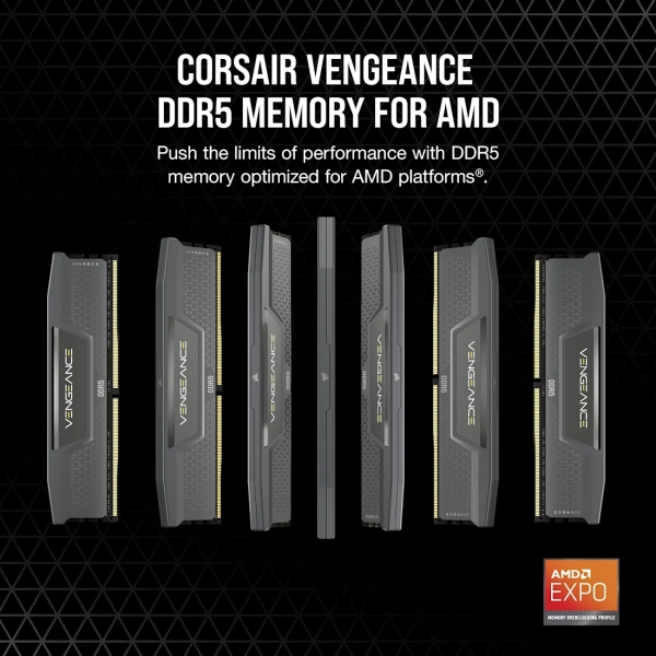 Mémoire Corsair Vengeance DDR5 64 Go, 2 x 32 Go PC5200 - Noir