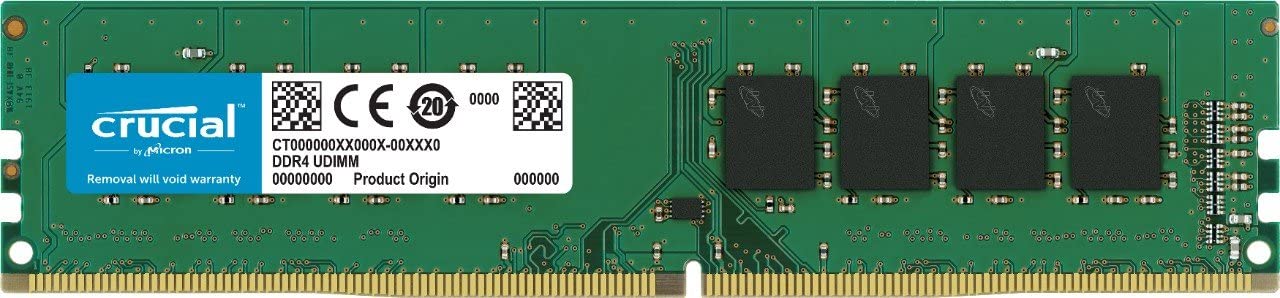 Mémoire Crucial RAM DDR4 2400Mhz PC4-19200 4GB CL17