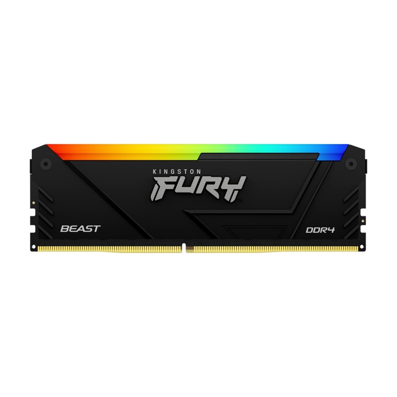 Mémoire RAM Kingston Fury Beast RGB DDR4 3 200 MHz 16 Go CL16 - Éclairage RVB