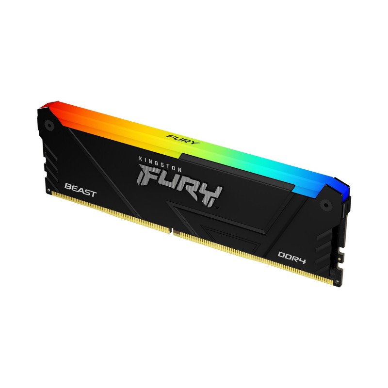 Mémoire RAM Kingston Fury Beast RGB DDR4 3 200 MHz 16 Go CL16 - Éclairage RVB