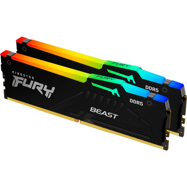 Mémoire RAM Kingston Fury Beast RGB Expo DDR5 6000 MT/s 32 Go (2 x 16 Go) CL30 DIMM