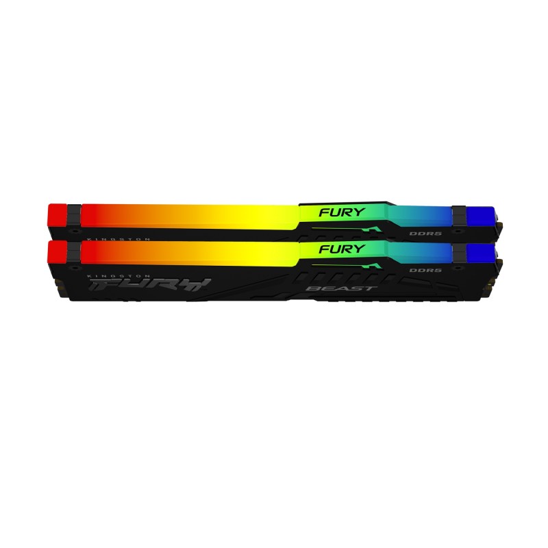 Mémoire RAM Kingston Fury Beast RVB DDR5 6000 MHz 32 Go (2 x 16 Go) CL30 DIMM