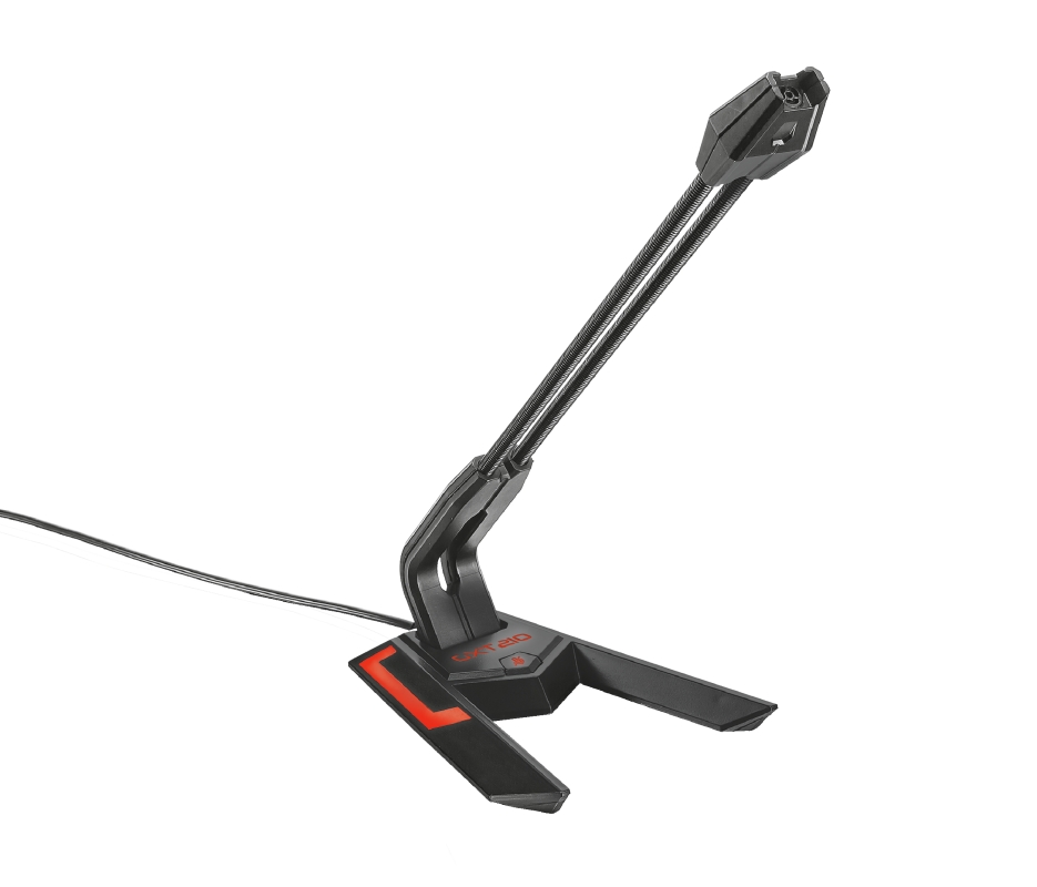 Micro USB Trust Gaming GXT 210 Scorp - Bras Flexible et Ajustable - Bouton Mute - Eclairage LED - Câble 1,50m - Couleur Noir