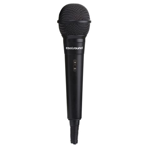 Microphone de karaoké Coolsound - Connecteur 6,5 mm - Interrupteur marche/arrêt - Câble de 2,50 m