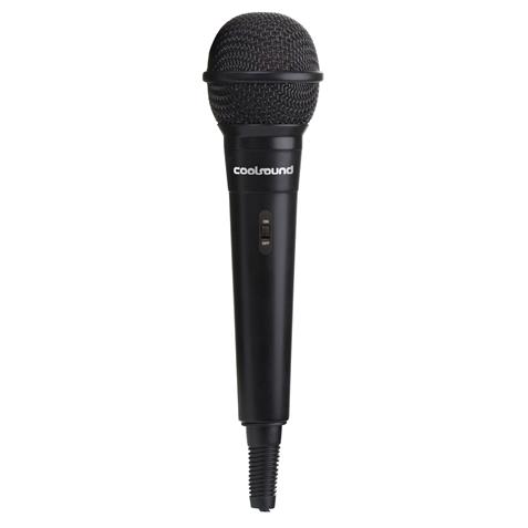 Microphone de karaoké Coolsound - Connecteur 6,5 mm - Interrupteur marche/arrêt - Câble de 5 m