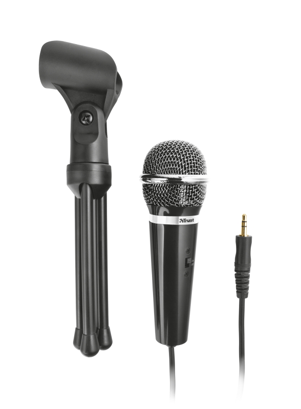Microphone Trust Starzz - Bouton Mute - Trépied - Jack 3,5 mm - Câble 2,5 m