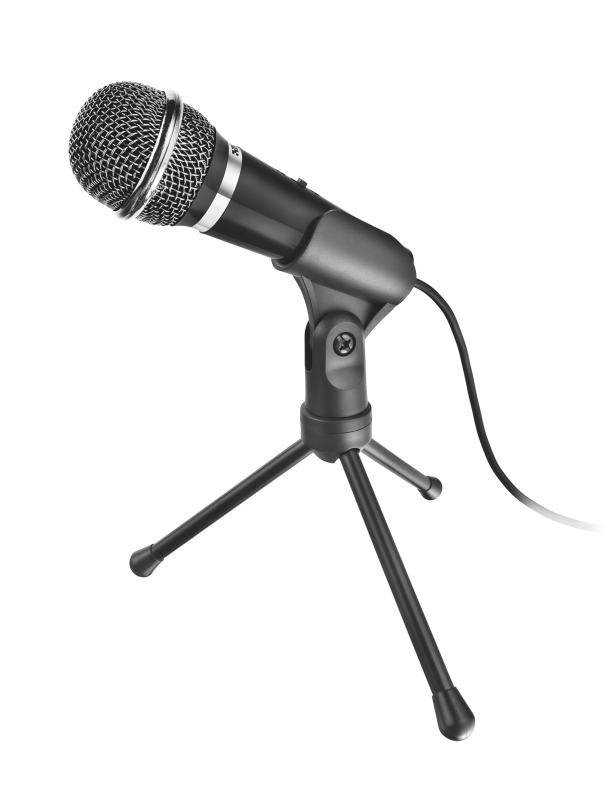Microphone Trust Starzz - Bouton Mute - Trépied - Jack 3,5 mm - Câble 2,5 m