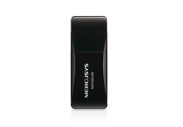 Mini adaptateur USB 2.0 sans fil Mercusys N300 - Jusqu'à 300 Mbps - Couleur noire