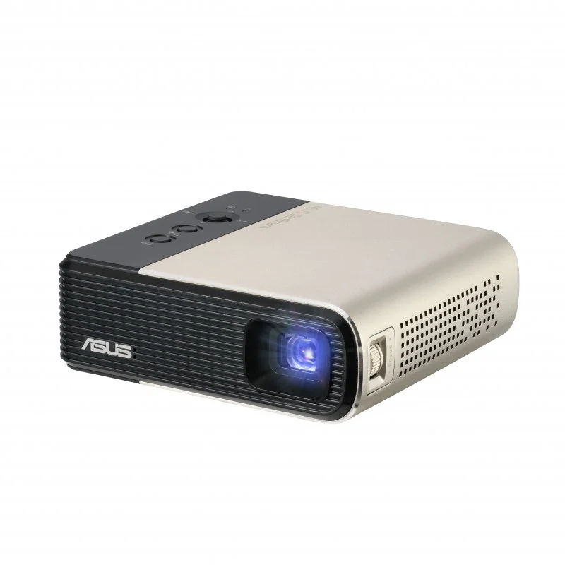 Mini Projecteur LED Portable Asus ZenBeam E2 WVGA ANSI DLP 300 Lumens - Haut-parleurs 5W - WiFi, HDMI, USB - Autonomie jusqu'à 240min - Télécommande incluse - Couleur Bleu Marine