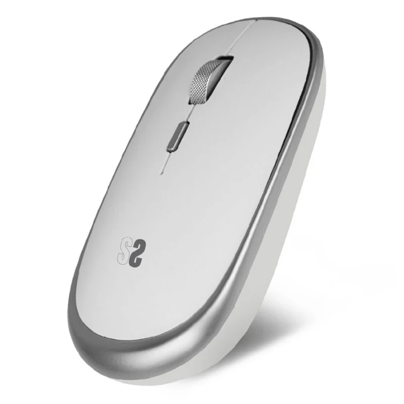 Mini Souris Sans Fil Subblim Wireless - 54mm x 25mm - Silencieuse - Précision réglable - Finitions de qualité - Ambidextre - 4 boutons - Economie d'énergie - Coloris Blanc