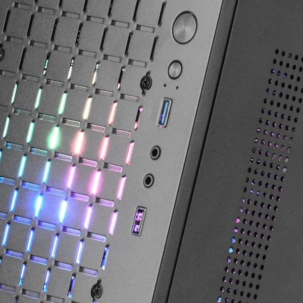 Mini tour de jeu Mars Gaming MC-CORE - Grille en MESH métallique - Fenêtre latérale - 2 ventilateurs FRGB - Support Micro-ATX/Mini-ITX - Stockage polyvalent - Couleur noire