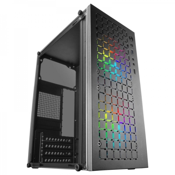 Mini tour de jeu Mars Gaming MC-CORE - Grille en MESH métallique - Fenêtre latérale - 2 ventilateurs FRGB - Support Micro-ATX/Mini-ITX - Stockage polyvalent - Couleur noire