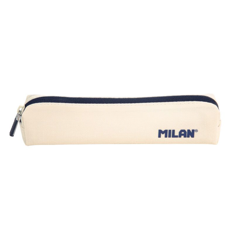 Mini trousse ronde Milan Serie 1918 - Dimensions 20,5x4,5x5 cm - Tissu extérieur 'ripstop' résistant à la casse et à la déchirure - Couleur Beige