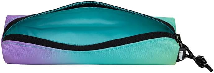 Mini trousse ronde Milan Sunset - Tissu indéchirable - Dimensions 20,5x4,5x5 cm - Couleur turquoise