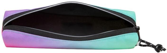 Mini Trousse Ronde Milan Sunset - Tissu Indéchirable et Indéchirable - Dimensions 20,5x4,5x5cm - Modèle Noir