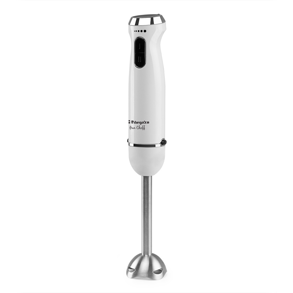 Mixeur plongeant multifonction Orbegozo BT 2690 - Puissant moteur DC 1000 W - Sélecteur de vitesse et fonction Turbo - Poignée ergonomique - Accessoires lavables au lave-vaisselle