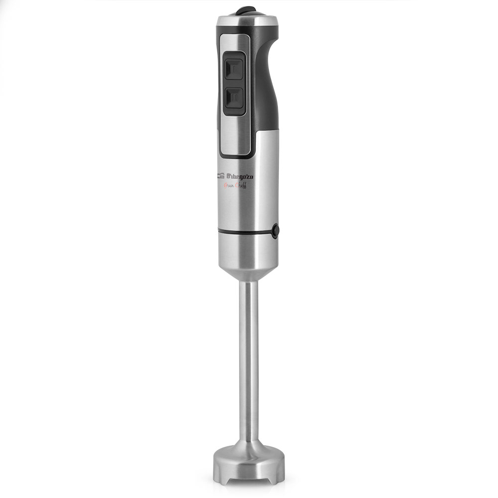 Mixeur plongeant multifonction Orbegozo BT 2760 - Puissant moteur DC 1000W - Sélecteur de vitesse avec fonction Turbo - Accessoires inclus - Pratique et silencieux