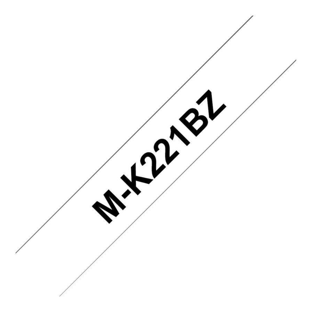 Pack de 5 Rubans compatible avec Brother MK-221BZ - Texte noir sur fond blanc - Largeur 9 mm x 8 mètres