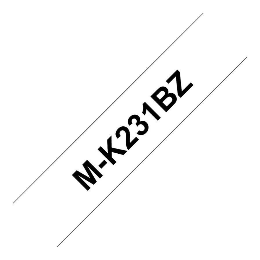 Pack de 5 Rubans compatible avec Brother MK-231BZ - Texte noir sur fond blanc - Largeur 12 mm x 4 mètres