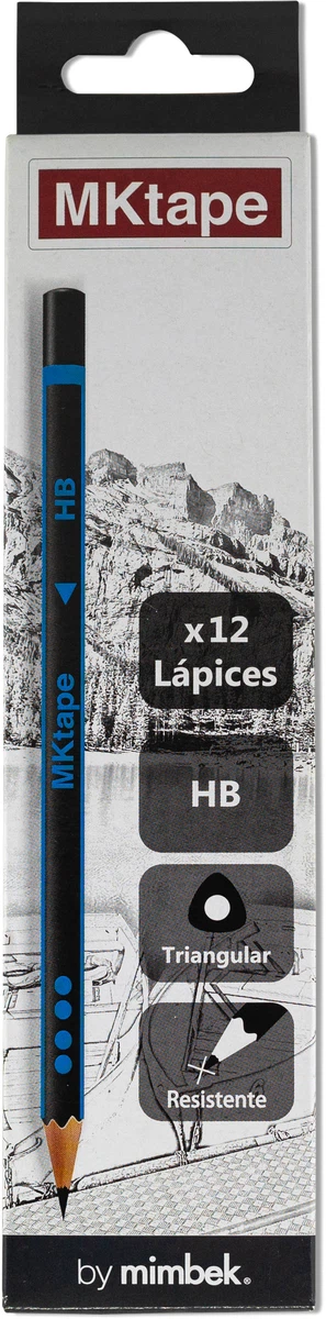 MKtape 12 Crayons Graphite 2mm HB