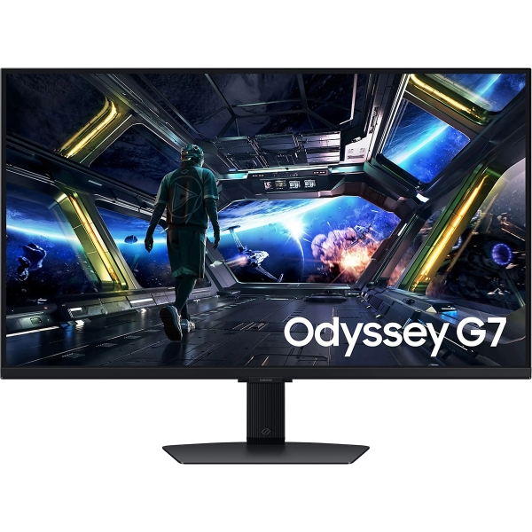 Moniteur de jeu intelligent Samsung Odyssey G7 32" IPS UHD 4K 144 Hz FreeSync Premium - Réponse 1 ms - Hauteur et inclinaison réglables - Multimédia - Angle de vision 178° - 16:9 - HDMI, DisplayPort - VESA 100x100mm