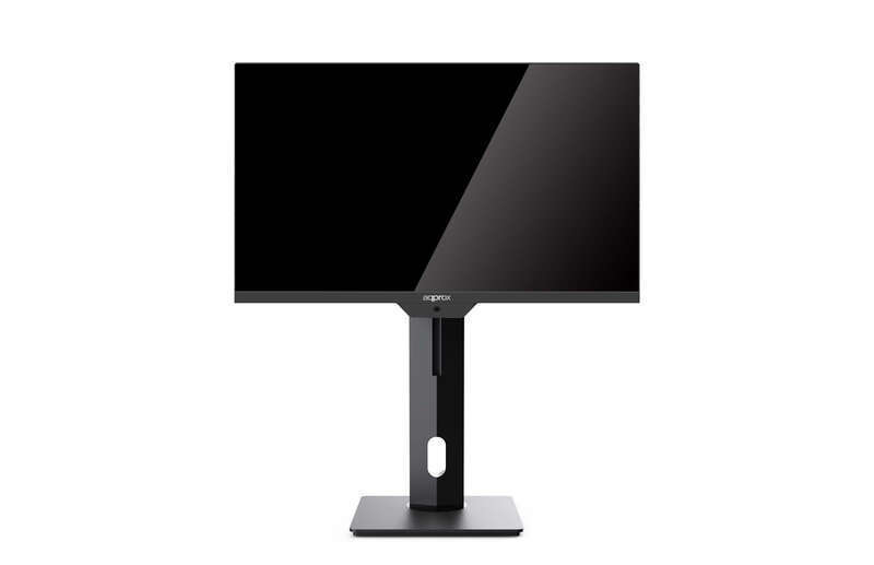 Moniteur Approx 23,8" LED FullHD 1080p 75 Hz - Réponse 4 ms - Webcam et haut-parleurs inclus - Base pivotante, inclinable et réglable en hauteur - Angle de vision 178º - 16:9 - VGA, HDMI, Audio - VESA 100x100 mm