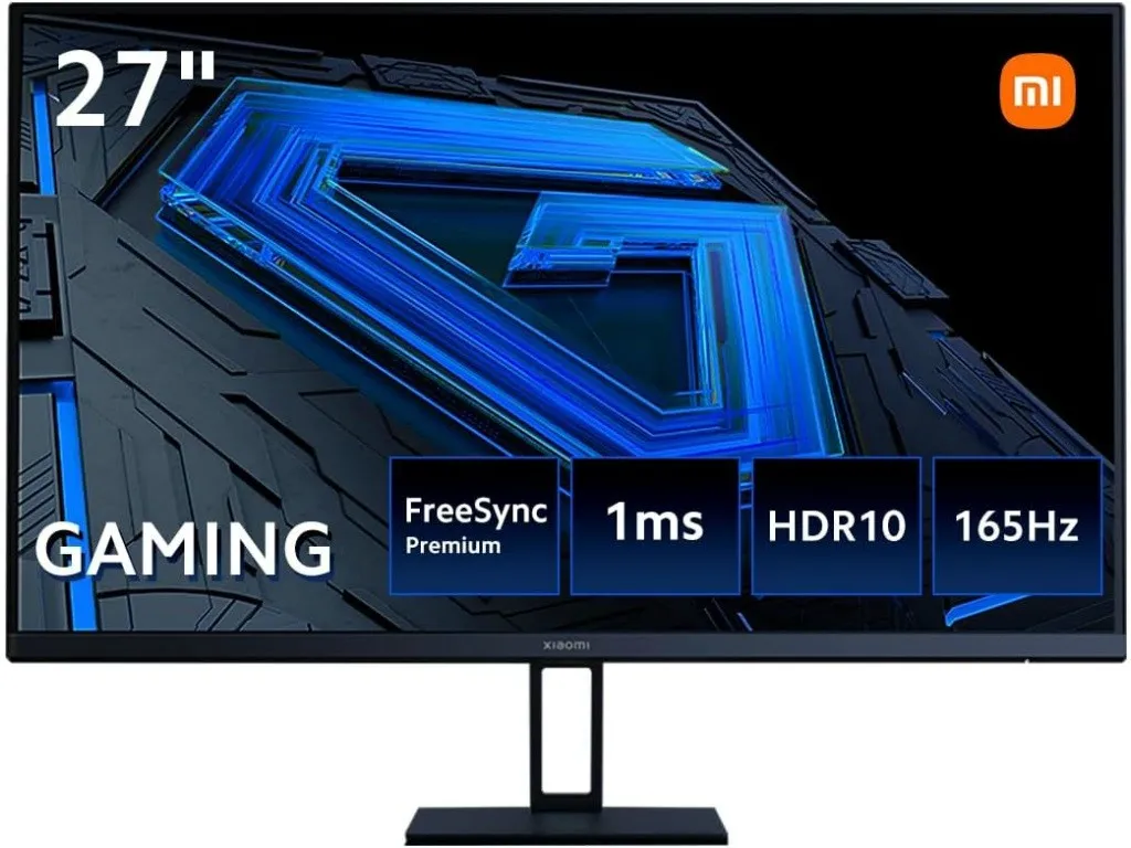 Moniteur Gaming Xiaomi G27i LED IPS 27" Full HD 1080p 165 Hz FreeSync Premium - Réponse 1 ms - Format 16:9 - Angle de vision 178° - HDMI, DisplayPort - VESA 75x75 mm