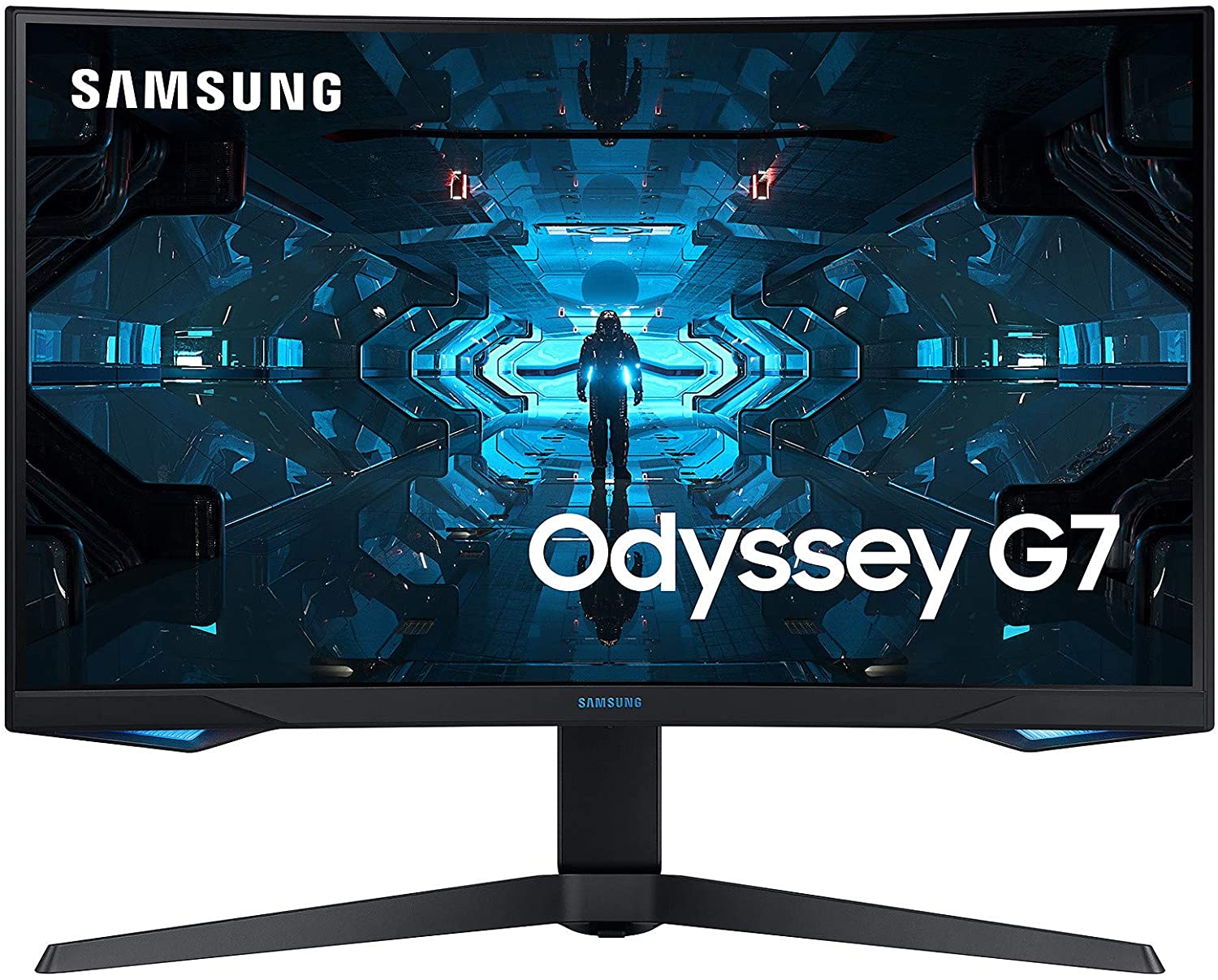 Moniteur incurvé Samsung Odyssey G7 27" WQHD QLED - Réponse 1 ms - 16:9 - Angle de vision 178º - USB-A, HDMI, DP - VESA 100x100mm - Couleur noire