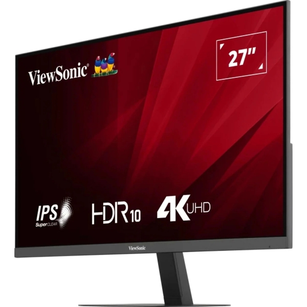 Moniteur LED IPS UHD 4K HDR ViewSonic VA2708-4K-HD 27" - Temps de réponse de 4 ms - 16:9 - Inclinaison réglable - HDMI, DisplayPort, audio - Angle de vision de 178° - VESA 100 x 100 mm