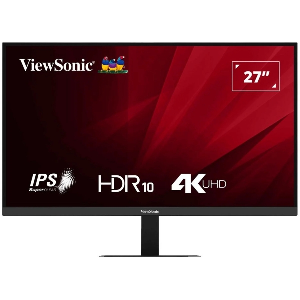 Moniteur LED IPS UHD 4K HDR ViewSonic VA2708-4K-HD 27" - Temps de réponse de 4 ms - 16:9 - Inclinaison réglable - HDMI, DisplayPort, audio - Angle de vision de 178° - VESA 100 x 100 mm