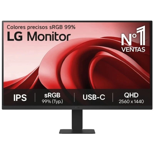 Moniteur LED LG 27U631A-B 27" IPS QHD 100 Hz HDR - Temps de réponse de 5 ms - Inclinaison réglable - HDMI, USB-C - VESA 100 x 100