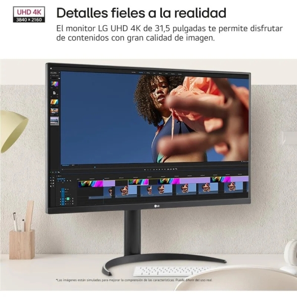 Moniteur LED LG 32UR550-B 31,5" IPS UltraHD 4K HDR10 - 60 Hz - Temps de réponse de 4 ms - Haut-parleurs 10 W - Angle de vision de 178° - 16:9 - HDMI, DisplayPort - VESA 100 x 100 mm - Noir