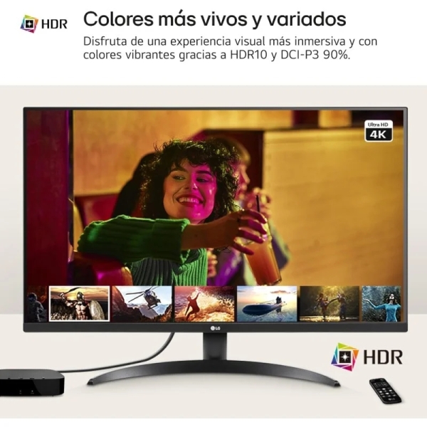 Moniteur LED LG 32UR550-B 31,5" IPS UltraHD 4K HDR10 - 60 Hz - Temps de réponse de 4 ms - Haut-parleurs 10 W - Angle de vision de 178° - 16:9 - HDMI, DisplayPort - VESA 100 x 100 mm - Noir