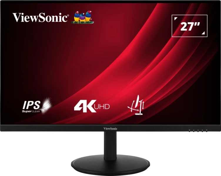 Moniteur LED ViewSonic VG2708-4K 27" IPS UHD 4K HDR - Temps de réponse de 4 ms - 16:9 - Inclinaison réglable - HDMI, DisplayPort, audio - Angle de vision de 178° - VESA 100 x 100 mm